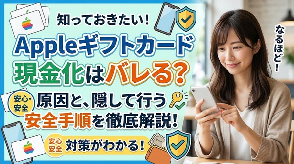 Appleギフトカード現金化はバレるの？原因と隠して行う安全手順
